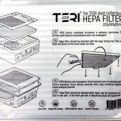 Універсальний HEPA фільтр для витяжок Teri (СЄ, 2021) 4021 фото
